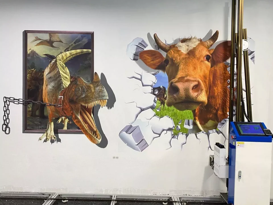 wall printer at kindergarten